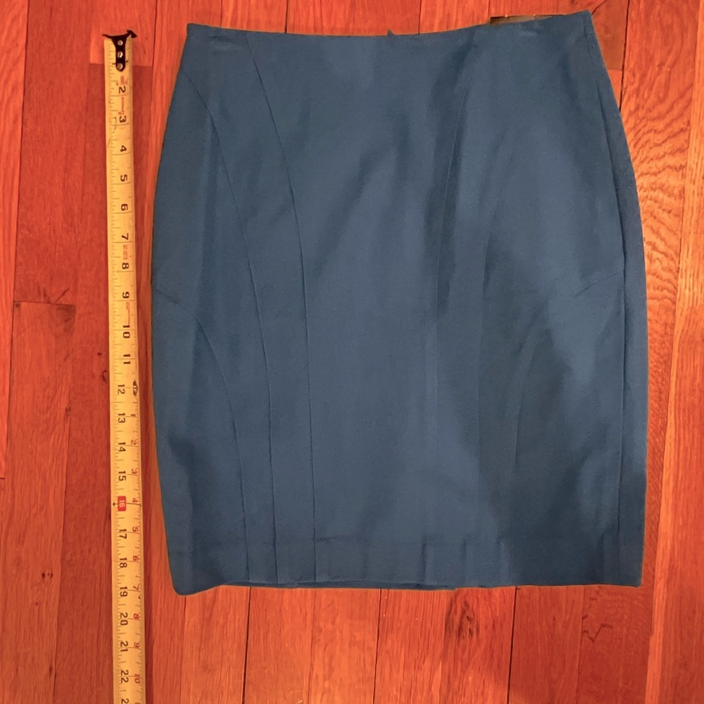 Blue pencil skirt